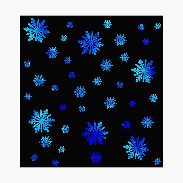 Item preview, Snowflakes - Blue and Teal Watercolor designed and sold by KristyBDesigns.