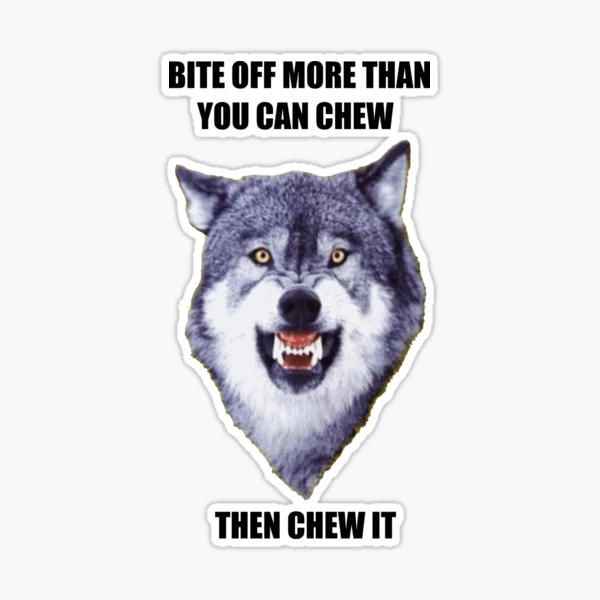 Bite Off More Than You Can Chew Then Chew It Don't Bite Off More Than