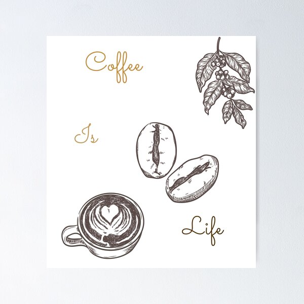 Item preview, Stages of coffee making design  designed and sold by Ayoosha.