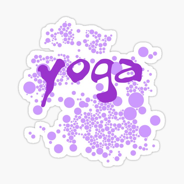 yoga meditation logo font Sticker