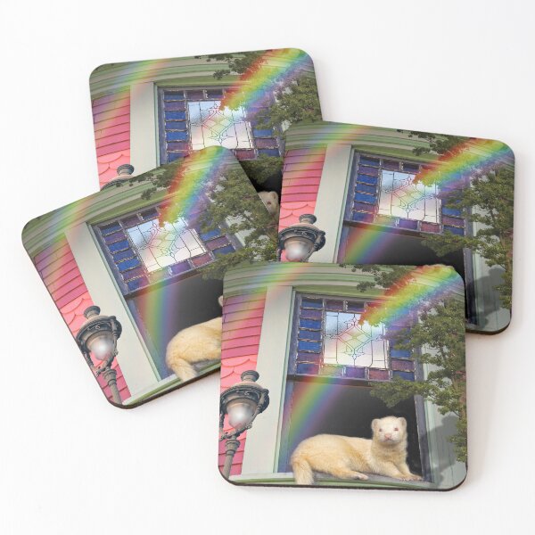 Item preview, Summertime Rainbow Ferret. Spring Ferrets art design designed and sold by BarbaraGlebska.