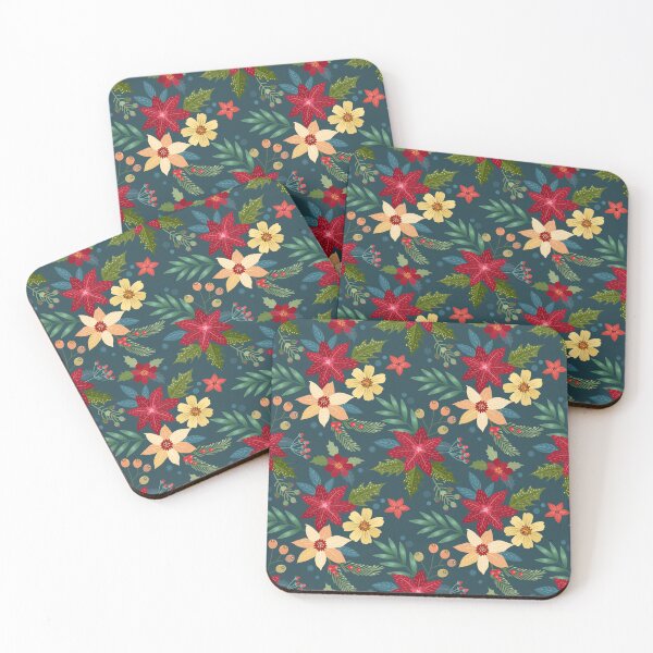 Item preview, Christmas Flowers Seamless designed and sold by EstiloSoul.