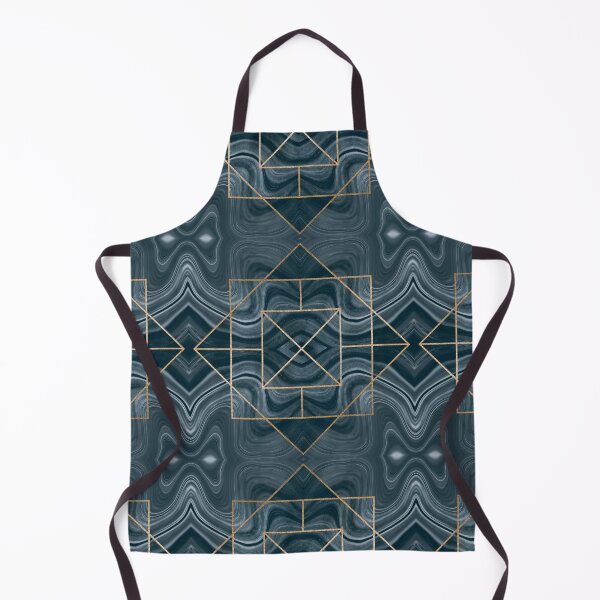 Item preview, Gemstone Marble Meets Art Deco Blue Grey Gold designed and sold by artsandsoul.