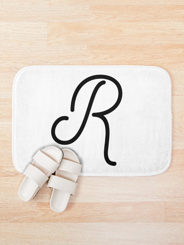 Thumbnail 1 of 6, Bath Mat, Cursive R designed and sold by Jose234.