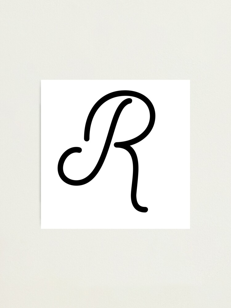 cursive r photographic print by jose234 redbubble