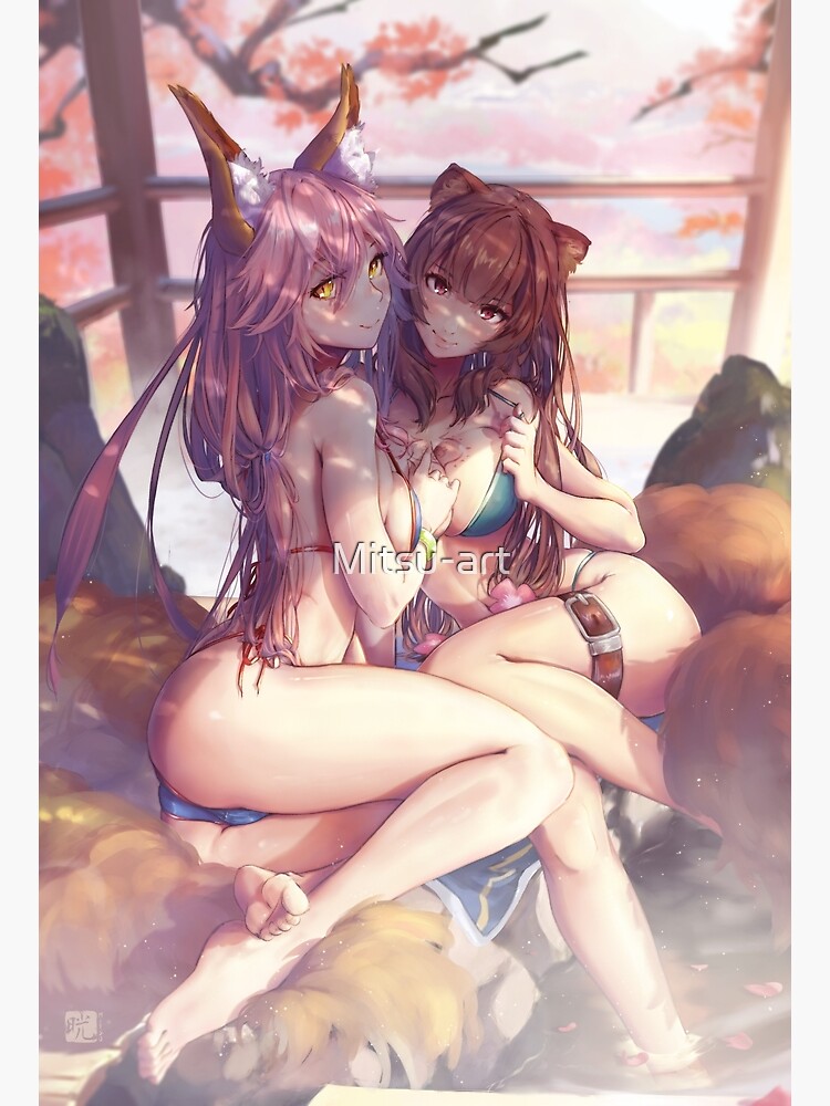 Tamamo and Raphtalia by Mitsu-art
