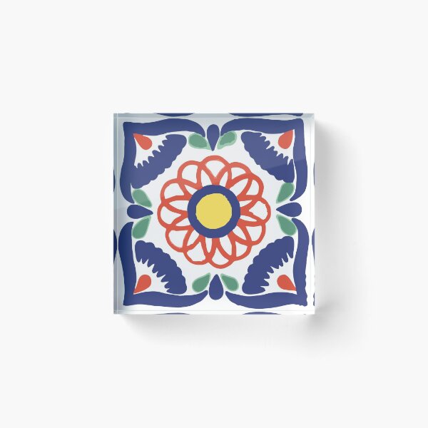 Artikelvorschau, Talavera Blaue Blütenblätter entworfen und verkauft von Jennifer Geiger Art.
