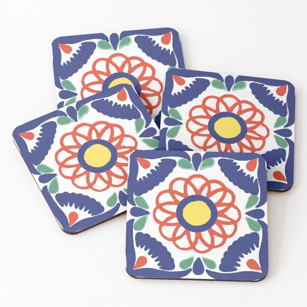 Artikelvorschau, Talavera Blaue Blütenblätter entworfen und verkauft von Jennifer Geiger Art.