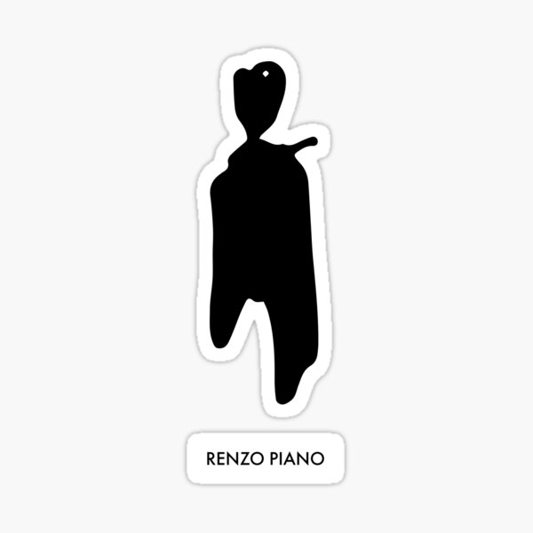 &ldquo;PEOPLE OF ARCHITECTURE - RENZO PIANO&rdquo; Sticker for Sale by pinspace