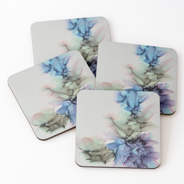 Item preview, Purple and. Blue abstract flowers  designed and sold by Chris Boothe.