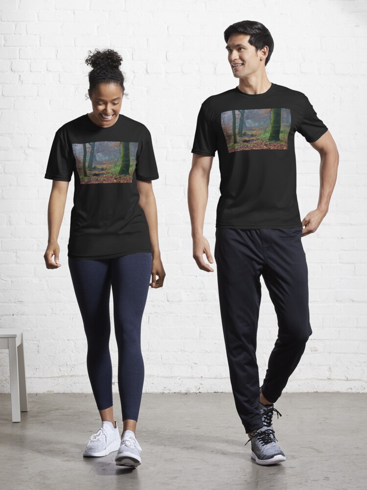 Thumbnail 1 of 7, Active T-Shirt, Moody Autumnal Woodland designed and sold by McBay.