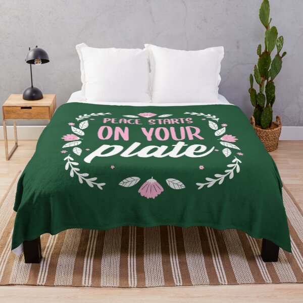 Item preview, Peace Starts on Your Plate - Floral Design for Vegetarians and Vegans designed and sold by betterlifeisveg.