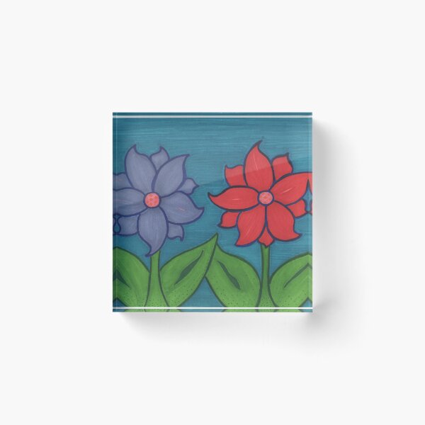 Item preview, Big flowers series II - Blue and Red Big Flowers designed and sold by BelindaFuller.