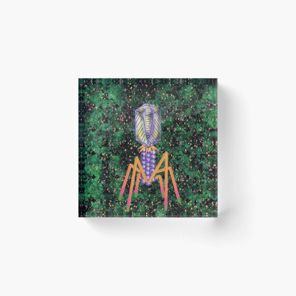 Item preview, Psychedelic Bacteriophage - Black Background designed and sold by Osher-BioArt.