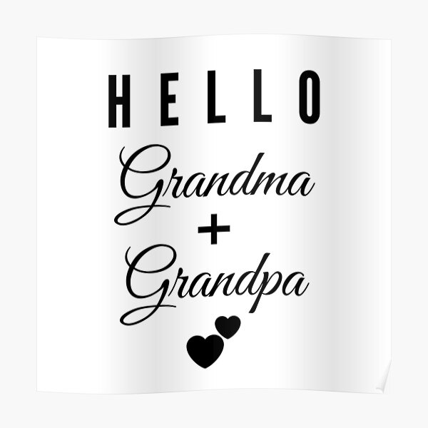 Download Grandma Baby Announcement Posters Redbubble