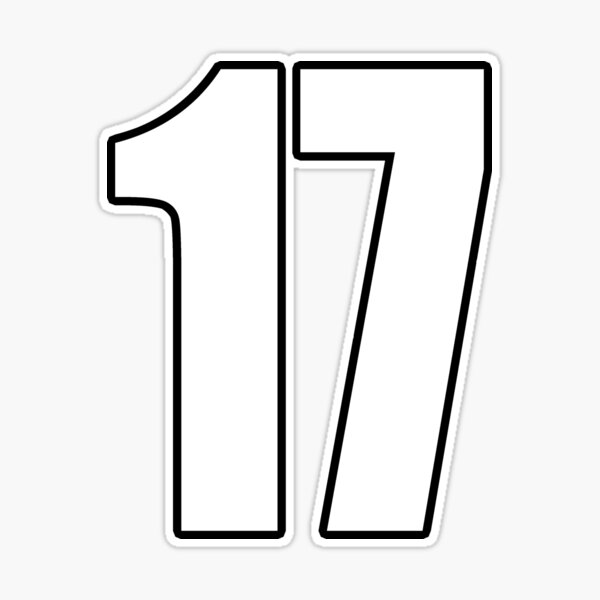 14 number fourteen - soccer sport shirt number Sticker by GeogDesigns