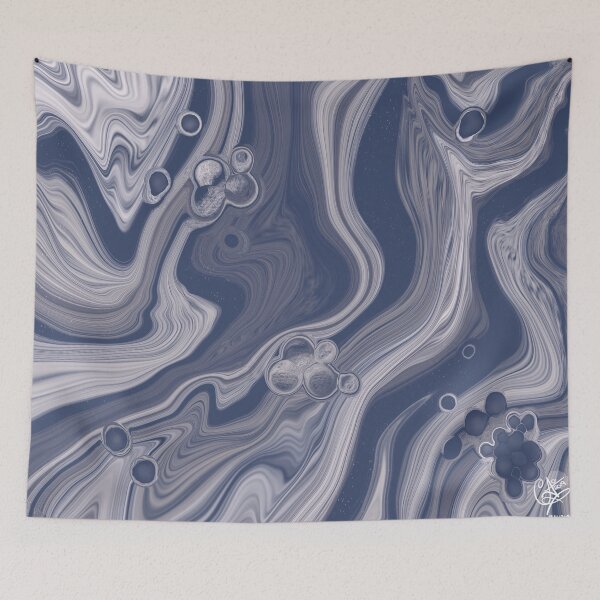 Item preview, Ataractic, digital fluid pour with cells designed and sold by MayGreenAbgrall.