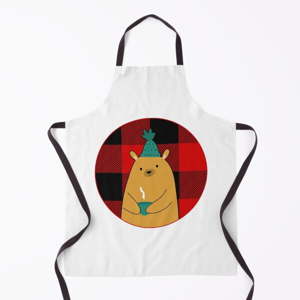 Item preview, Buffalo Plaid Bear and Tea designed and sold by CozyMarket.