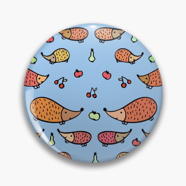 Item preview, Cute and Colorful Hungry Hedgehog Pattern (blue) designed and sold by Davey's Designs.