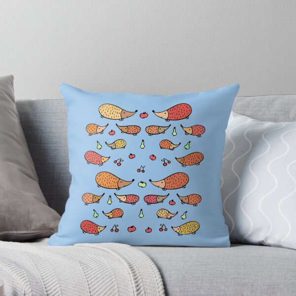 Item preview, Cute and Colorful Hungry Hedgehog Pattern (blue) designed and sold by Davey's Designs.
