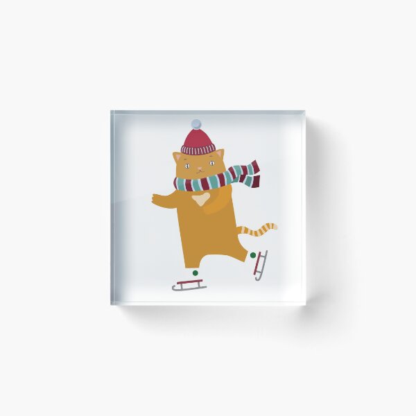 Item preview, Ice Skating Cat designed and sold by rhodeyart.