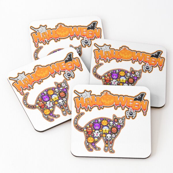 Item preview, Halloween Scary and Beautiful Cat with Emojis designed and sold by Shekevara.