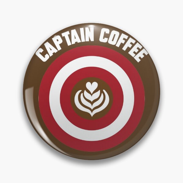 Item preview, Captain Coffee logo brown center + white text designed and sold by Dkrode.