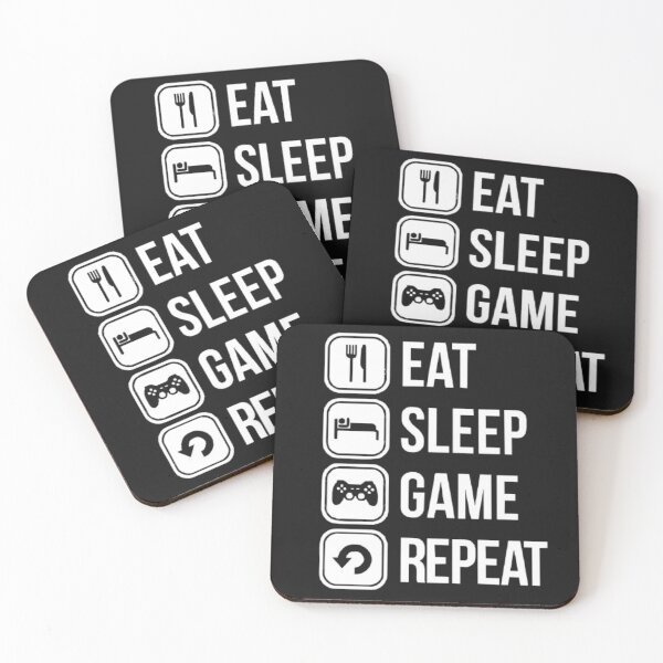 Item preview, Eat Sleep Game Repeat funny gamer designed and sold by Tarun Bisht.