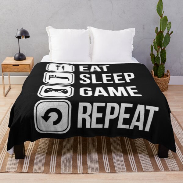 Item preview, Eat Sleep Game Repeat funny gamer designed and sold by Tarun Bisht.