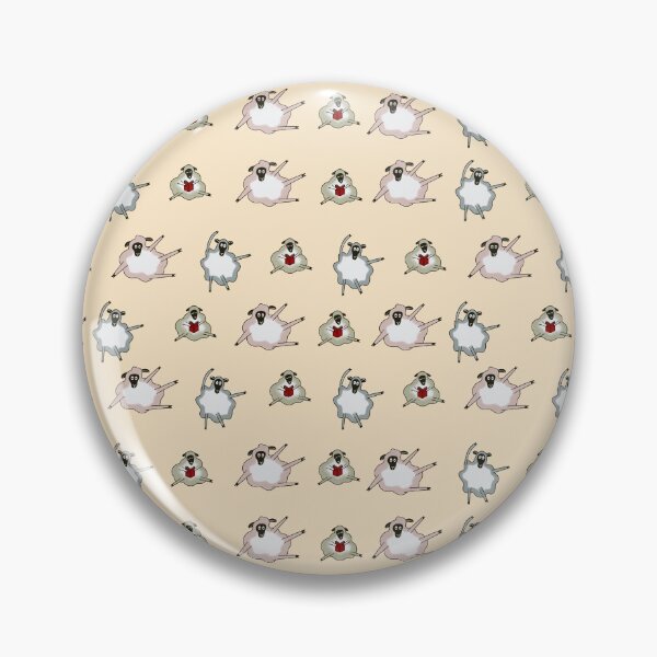 Item preview, cute white lamb on beige background pattern designed and sold by SychEvaartist.