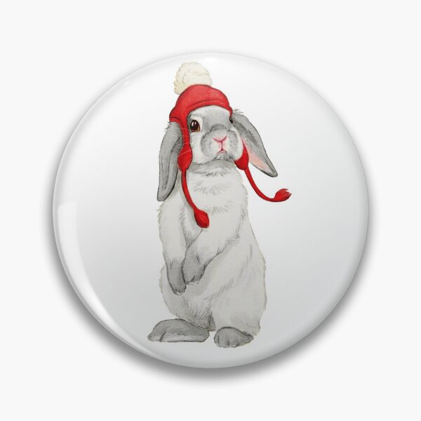 Item preview, Winter bunny with red booble hat designed and sold by Firlefanzzz.