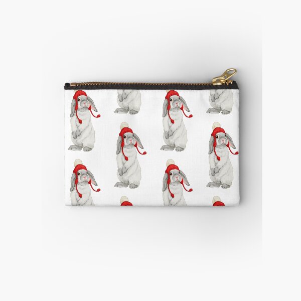 Item preview, Winter bunny with red booble hat designed and sold by Firlefanzzz.