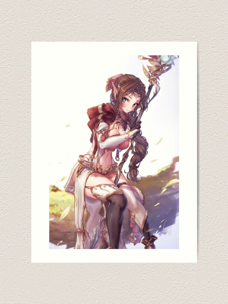 Alternate view of Aerith Fantasy | Final Fantasy VII Art Print