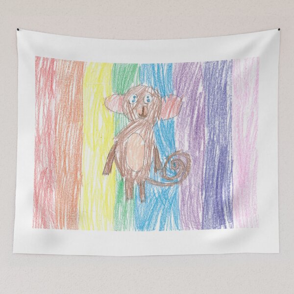 Item preview, Monkey Floating In A Rainbow designed and sold by penpenthemonkey.