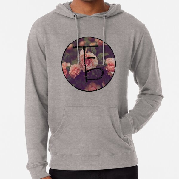 the front bottoms floral logo Lightweight Hoodie