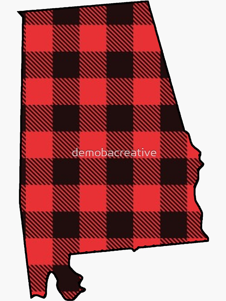 Alabama in Buffalo Plaid by demobacreative