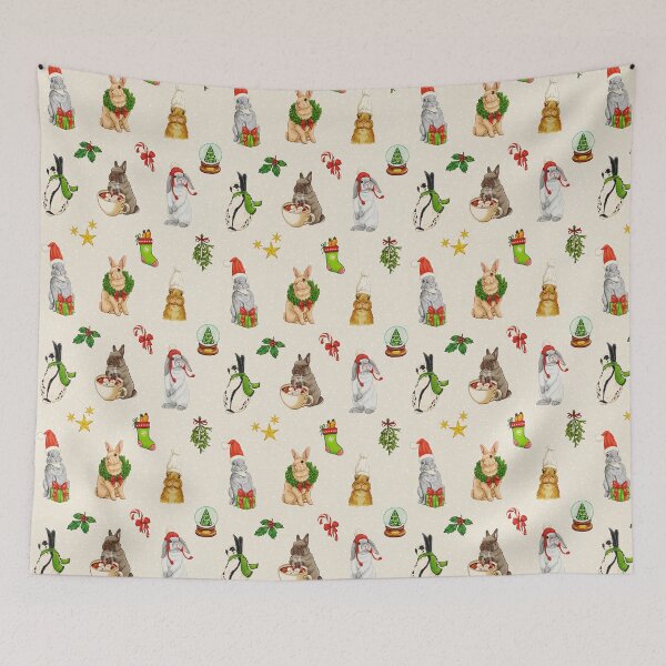 Item preview, Christmas bunnies designed and sold by Firlefanzzz.