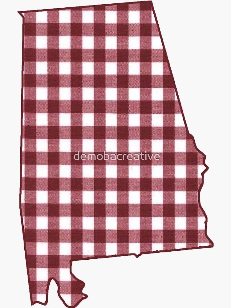 Alabama in Crimson Plaid by demobacreative