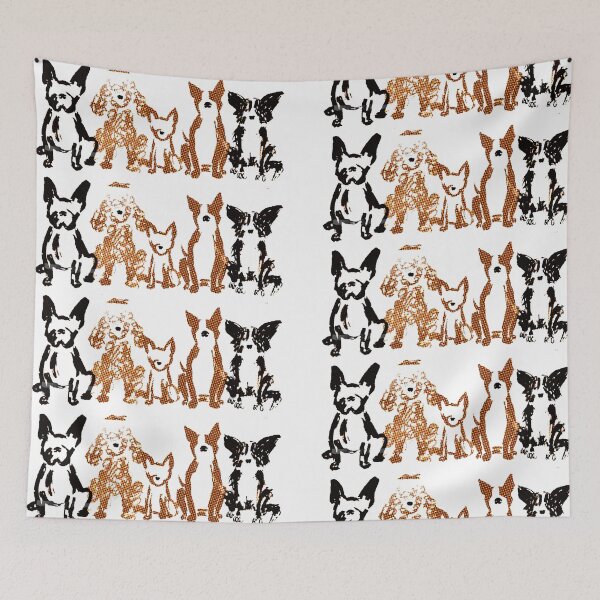 Item preview, Five Dogs in a Row designed and sold by MoMoJaJa.