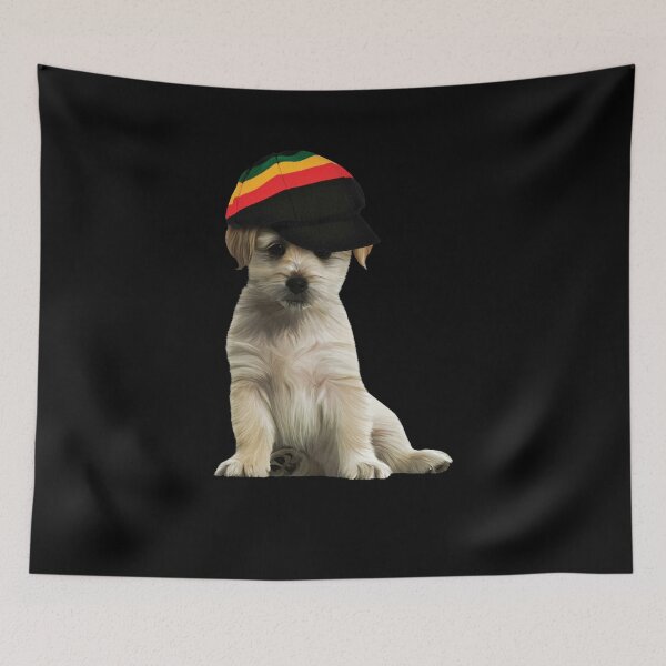 Item preview, Rasta Puppy Cute Puppy with Rasta Hat  designed and sold by RastaColors.