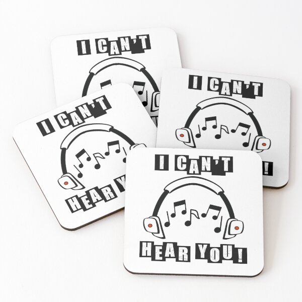 Item preview, I cant hear you because my music is too loud - White designed and sold by BusyMonkeys.