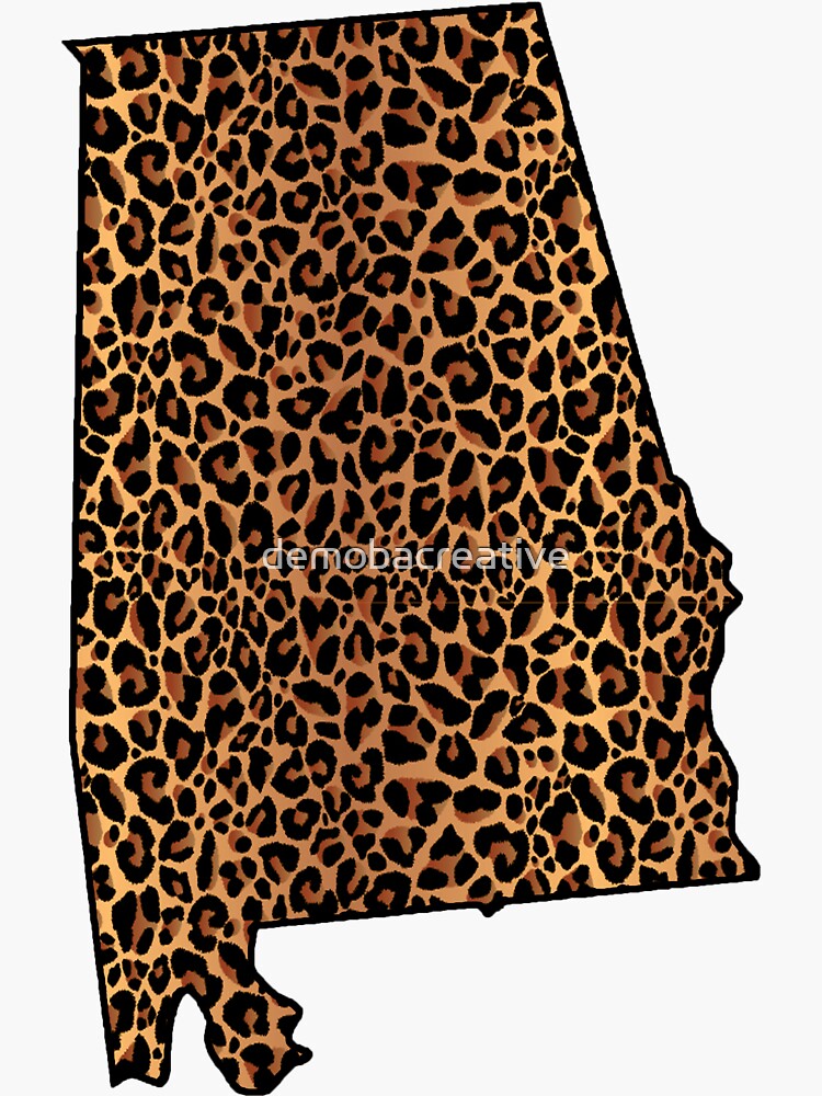 Alabama in Leopard Print by demobacreative