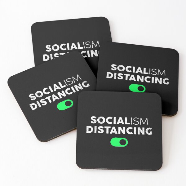 Item preview, Socialism Distancing Anti Socialism Funny T-Shirt designed and sold by GoldenDov.