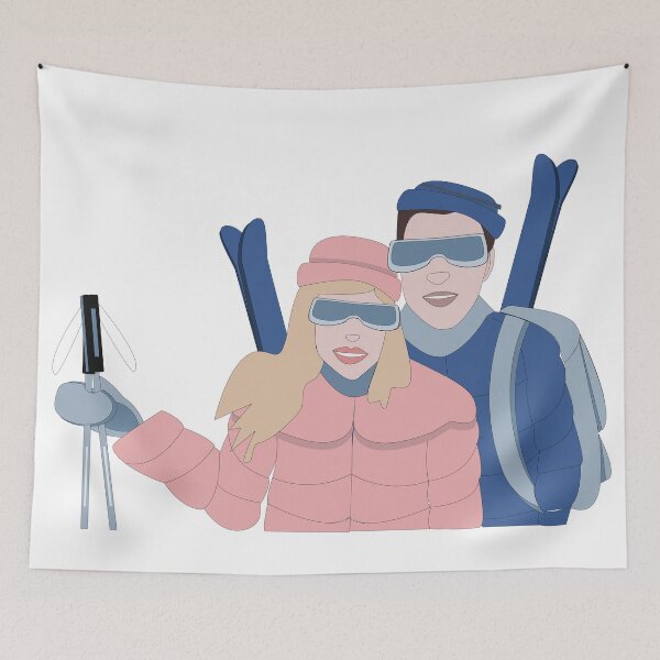Item preview, Skiers designed and sold by Julia's Print Studio .