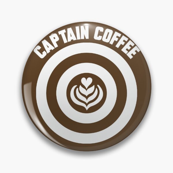 Item preview, Captain Coffee logo white + text designed and sold by Dkrode.
