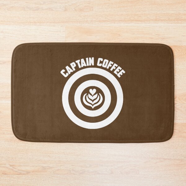Item preview, Captain Coffee logo white + text designed and sold by Dkrode.