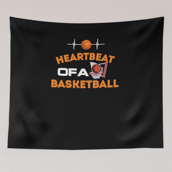 Item preview, HEARTBEAT of a  basketball tshirt funny designed and sold by Trendora Studio.