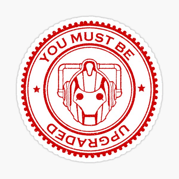 Cybermen Rubber Stamp Sticker
