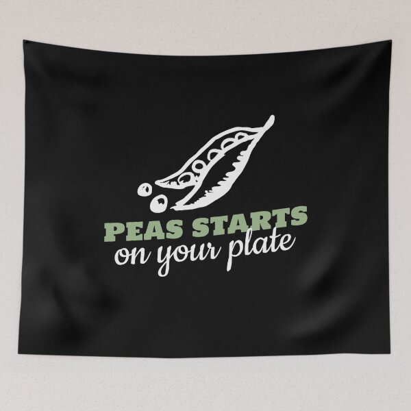 Item preview, Peas Starts on Your Plate - Retro Design for Vegans and Vegetarians designed and sold by betterlifeisveg.