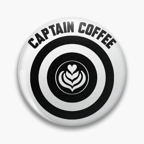 Item preview, Captain Coffee logo black + text designed and sold by Dkrode.